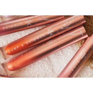 VIC Cosmetics Plump & Shimmer Lip Gloss Savannah Sunset Long Wearing Plumping
